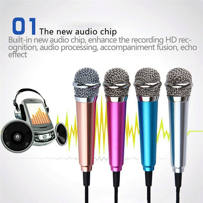 Studio Portable Mini 3.5mm Stereo Studio Speech Mic Audio Microphone for  Phone/Smart Phone Desktop Accessories