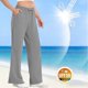 thumbnail image 5 of Pantalones Largos para las Mujeres Pantalones de Invierno Cálidos Upf 50 + Cintura Elástica Cordón Bolsillos Laterales Pierna Recta Hendidura Lateral, 5 of 9