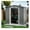 Gray, variant on Galvanized Steel Storage Shed 6x4ft - Lockable Outdoor Tool Shed - 130 Cu. Ft Capacity - Weather Resistant Garden Shed for Bikes, Lawn Mowers & More