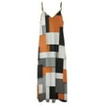 thumbnail image 6 of Orange White Black Grey Geometric Square Sleeveless Dress Dresses Women Summer Women's Summer Clothing, 6 of 9