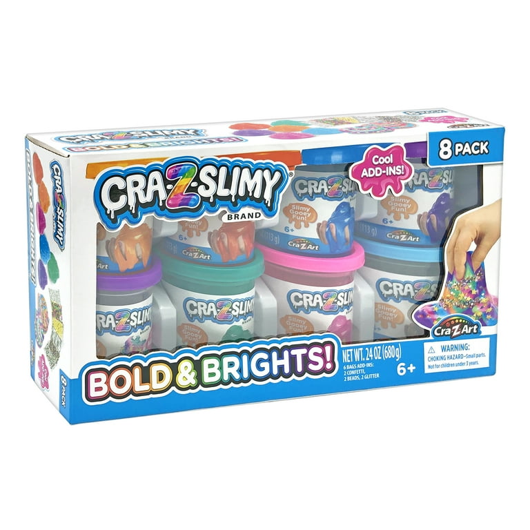 Cra-Z-Art Cra-Z-Slimy Bold and Bright Premade Slime Set with 6