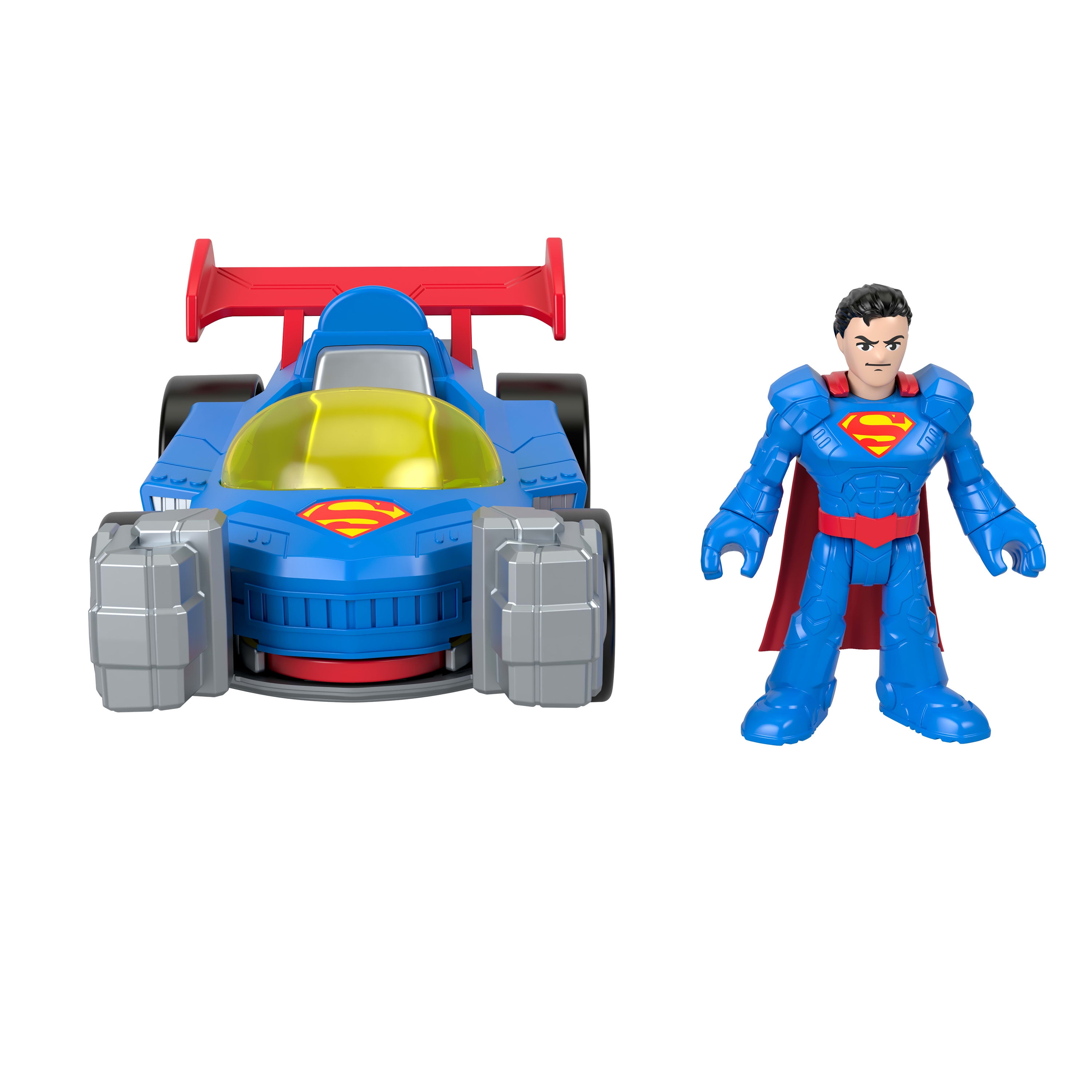Fisher-Price Imaginext DC Super Friends Metal Force Supermobile Toy Car & Superman Action Figure Set