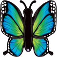 thumbnail image 3 of Blue Radiant Holographic Butterfly Balloon 46", 3 of 5