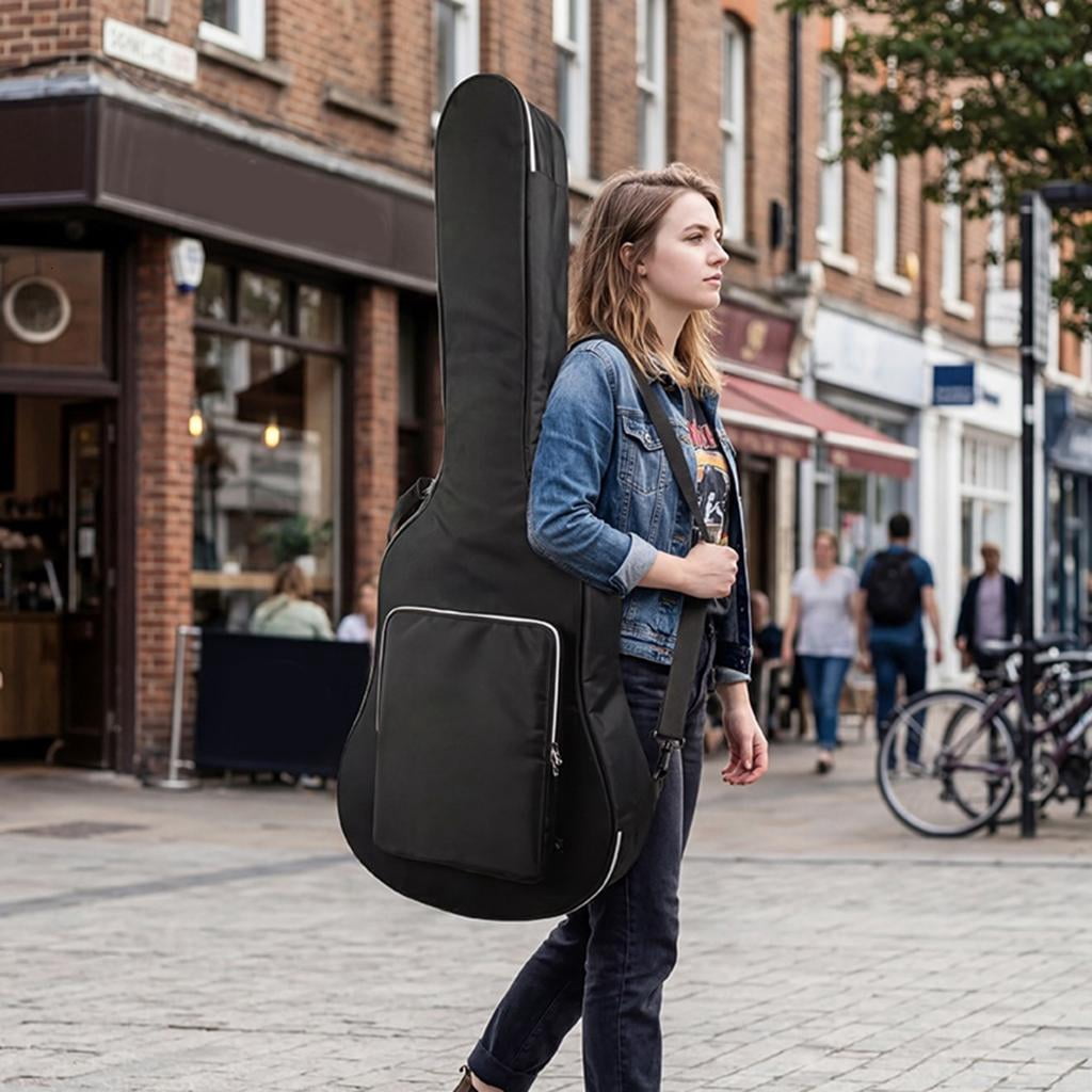 Yihuala Light Weight Guitar Storage Bag Adjustable Shoulder Strap Thicken Electric Guitar Backpack For 40 41inch Guitars