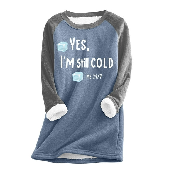 Women’s Fleece Lined Winter Hoodie Oversized Long Sleeve Fuzzy Soft Mid Length Pullover Casual Loose Fit Warm Loungewear Sweatshirt for Cold Weather,Blue,L