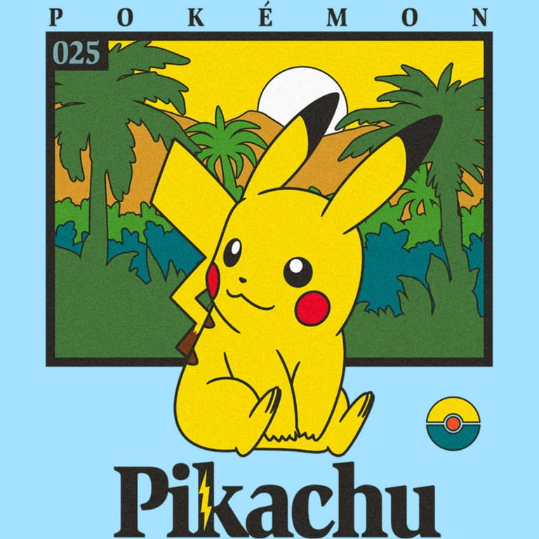 Men's Pokemon Tropical Pikachu Graphic Tee Light Blue 2X Large - Walmart.com Men's Pokemon Tropical Pikachu Graphic Tee Light Blue 2X Large - Walmart.com