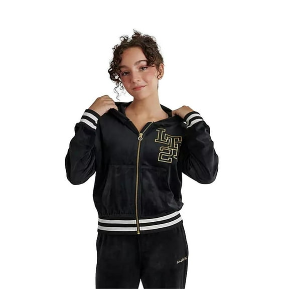 Limited Too Girl's Velour Jacket in Black Size Large 12/14