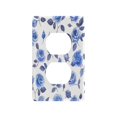 thumbnail image 3 of Switch Panel Switch Decoration 2.76x4.53x0.28 Inches Duplex Outlets Switch Plate Wall Plates Living Room Kitchen Bedroom Study Switches Blue Rose Seamless, 3 of 8
