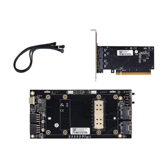 SXM2 V100 Single Channel X16 Through Baseplates For Externalizing GPU To PCIe Device Using SFF 8654 Cable