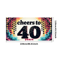 thumbnail image 3 of Vibrant Pink Cheers to 40 Years Banner Background Decoration Party Supplies for Milestone Celebrations Photography Props Event Decor Backdrop, 3 of 7