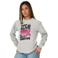 thumbnail image 5 of Happy Alive Built To Survive Warrior Women's Long Sleeve T Shirt Brisco Brands L, 5 of 6