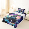 thumbnail image 5 of Homewish Dinosaur Monster Truck Twin Sheets,Vintage Animal Bedding,Blue Purple,3pcs,1 Fitted Sheet and 1 Pillowcase, 5 of 6