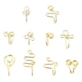 thumbnail image 1 of 10pcs Stainless Steel Fake Nose Rings Nose Studs Nose Non Piercing Jewelries, 1 of 8
