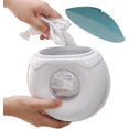 thumbnail image 3 of Plastic Film, Disposable Storage Box for Food Covers, Reusable Wall-Mounted Fresh Keeping Bag Container, Shower Cap Storage Box, 20 * 20 * 8.5cm (Blue), 3 of 5