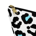 thumbnail image 6 of White & Blue Leopard Animal Print Makeup Bag Women's Cosmetic Pouch Bag, 6 of 6