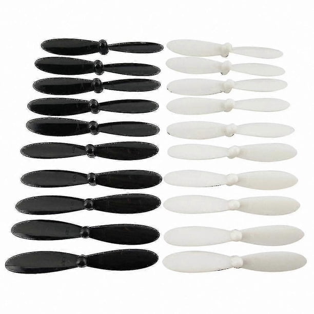 20-Pack Replacement Propellers for Hubsan X4 H107 Drone Accessories, Black and White Colored Airscrews