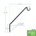 thumbnail image 2 of ACHLA Designs BGP-09S 13 in. Wall Mount Bracket, Black, 2 of 2