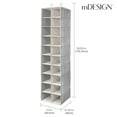thumbnail image 3 of mDesign Large 20 Shelf Fabric Over Rod Closet Hanging Storage Unit - Black/Cream, 3 of 8