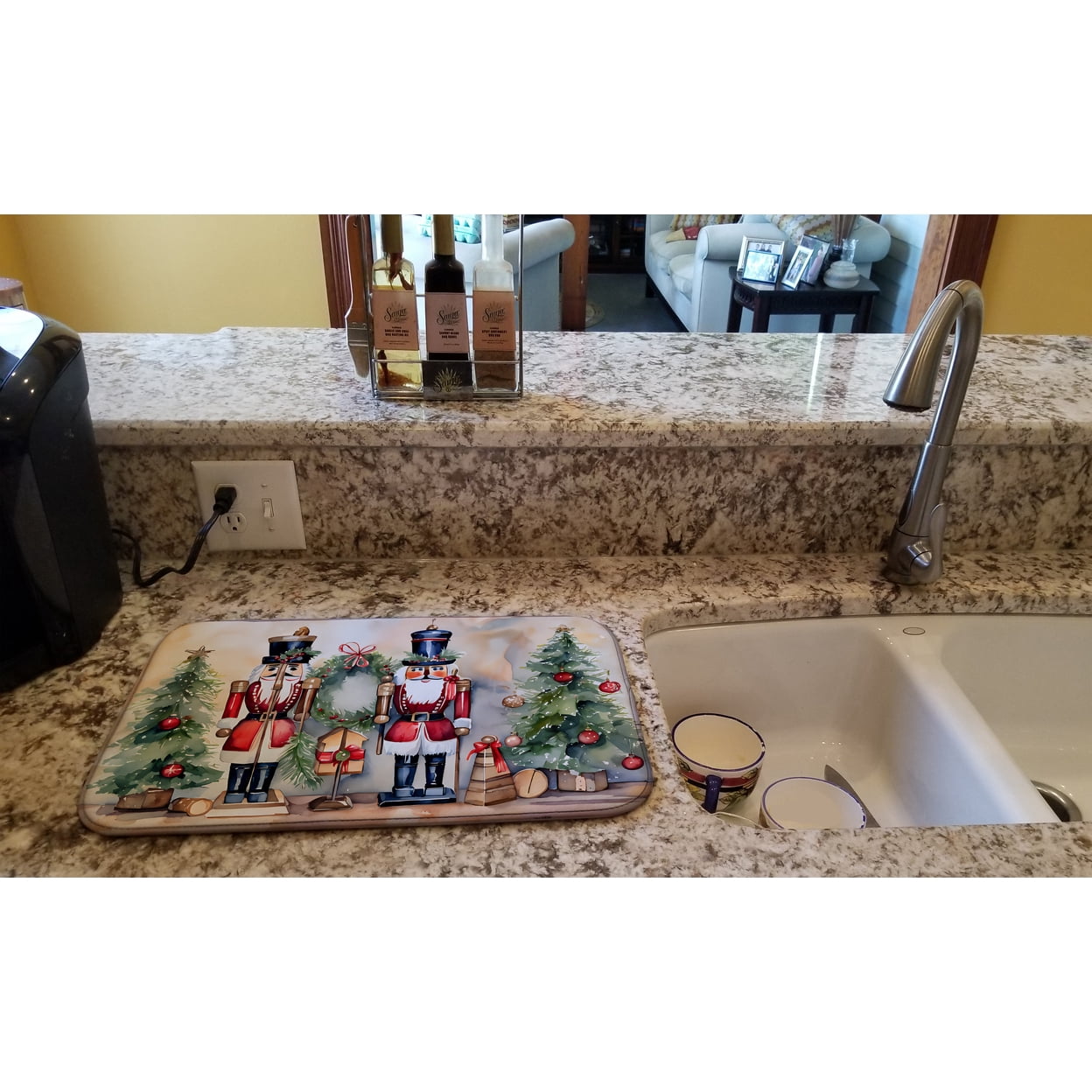 Christmas Nutcrackers Dish Drying Mat