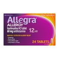 thumbnail image 2 of Allegra Adult 12-Hour Allergy Relief Tablets, Non-Drowsy Indoor and Outdoor Allergy Medicine, 60 mg Fexofenadine HCI Antihistamine Pill, 24-Count, 2 of 9