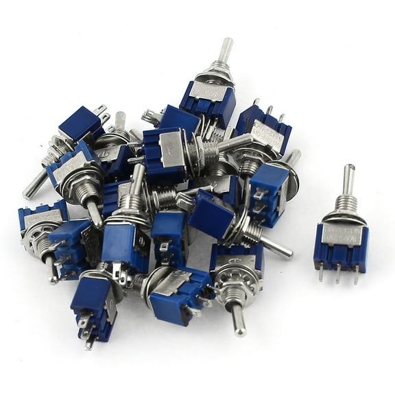 AC125V 6A SPDT ON-OFF-ON 3 Pin Latching Miniature Toggle Switch 20pcs