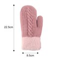 thumbnail image 2 of Women Winter Gloves 1 Pair Color Elastic Thickened Soft Plush Warm Windproof, 2 of 5