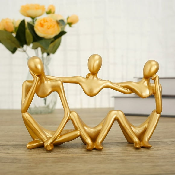 Statue Thinker Abstract Decor Resin Abstract Decor Decorative Collectible Thinker Figurines for Home Office Library Bookshelf Desktop