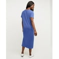 thumbnail image 3 of Hanes Women's Garment Dyed Midi Dress Deep Forte Blue XS, 3 of 7