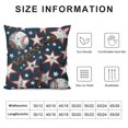 thumbnail image 5 of Orinice Baseball Stars Bat Graphic Decorative Throw Pillow Cover for Home Couch Living Room Bed Sofa - Square, Year-Round Use, 1PC 22x22in, 5 of 5