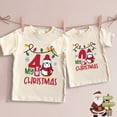 thumbnail image 1 of Camiseta retro beige para niños del día de Navidad, camisetas de manga corta para niños de 1 a 5 años, conjuntos para el día de Navidad, el mejor regalo para hermanos y hermanas, 1 of 5