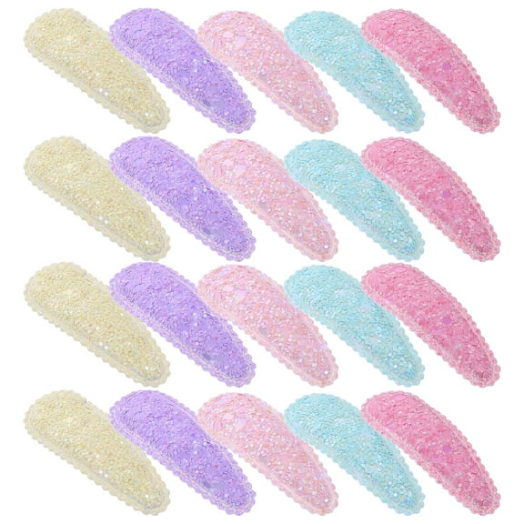 OUNONA 20 Pcs Rhinestone Snap Hair Clips Water Drop Crystal Barrettes Small Hair Clips for Thin and Thick Hair Accessories for Girls and Women