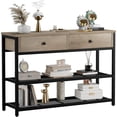thumbnail image 1 of QinaQin Modern Console Table with 2 Drawers and 2-Tier Open Shelves for Entryway or Dining Area, 1 of 7