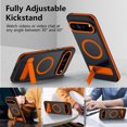 thumbnail image 3 of Dteck Case with Screen Protector for Google Pixel 9 Pro XL ,Shockproof Translucent Matte PC Case Compatible with Mag Safe Adjustable Kickstand Military Grade Drop Back Cover,Orange, 3 of 6