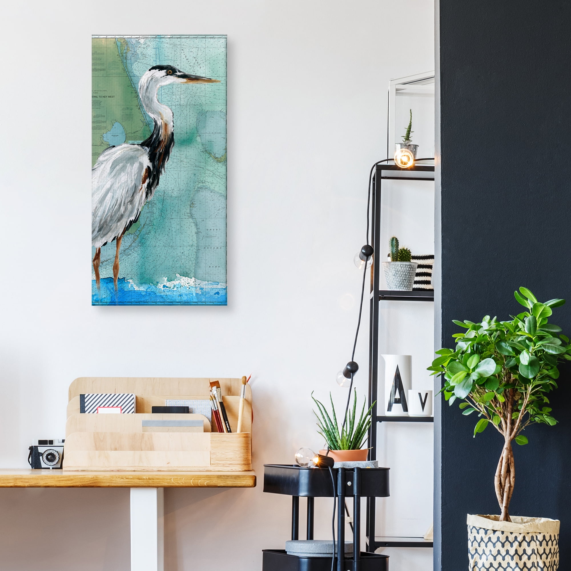 Key West Crane by Carol Robinson Canvas Art Print