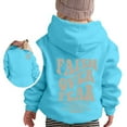 thumbnail image 4 of Big Girls Hoodies Sweatshirts Kids Hoodie Letter Long Sleeve Pocket Hoodie Jacket Clothing Sky Blue Size 8-9T, 4 of 4