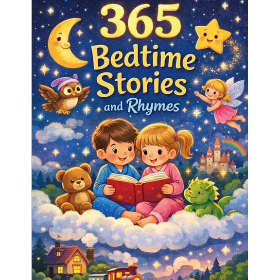 365 Bedtime Stories and Rhymes: Short Bedtime Stories, Nursery Rhymes, and Fairy Tales Collection to Calm, Comfort, and , (Paperback)