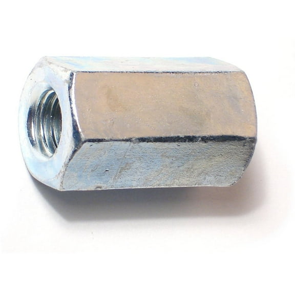 10mm-1.5 x 30mm Zinc Plated Steel Coarse Thread Coupling Nuts