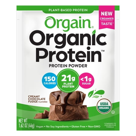 Orgain Organic Vegan 21g Protein Powder Packets, Travel Size - Chocolate, 1ct
