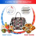 thumbnail image 4 of Pioneer Flower Floral Print Pattern Womens Lunch Box for Work,Insulated Large Lunch Bag,Leakproof Adult Lunch Bag for Work,Beach,Travel,Picnic,Camping, 4 of 6