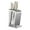 Stainless Steel, variant on Shoreew Metal Knife Block with Stable Base Multiple Compartments Hollow Breathable Design Space-saving Kitchen Counter Knife Holder