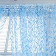thumbnail image 4 of Willow Window Curtain Voile Tulle Room Salix Leaf Sheer Gauze Curtain Voile Panel Drapes Curtain Green Color for Living Room, Bedroom, Balcony (37"x78.5" ), 4 of 9