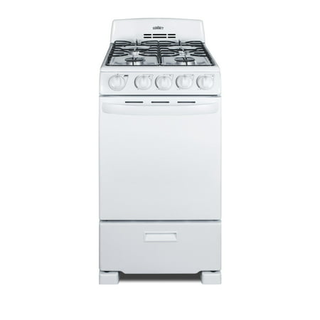 Summit RG200WS 20 Inch Wide 2.3 Cu. Ft. Free Standing Gas Range with Broiler