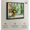 thumbnail image 2 of Vase By The Window Impressionism Wall Art /Monet And Van Gogh Inspired Art Canvas Wall Art by Art Remedy, Black Floater Frame, 31" x 31", 2 of 7