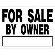 Hillman Group 847194 14 x 18 in. Black & White Corrugated Plastic for Sale by Owner Sign