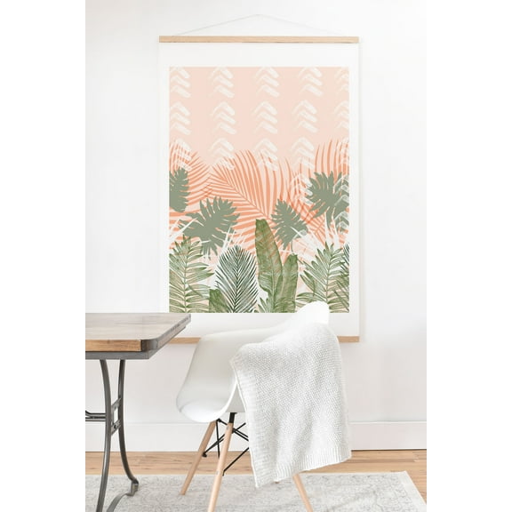 Marta Barragan Camarasa Abstract tropical plants pastel Unframed Art Print and Hanger Wall Art, 12" x 12"