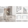 thumbnail image 5 of GZXS 47" Console Table with Clear Tempered Glass Top and Silver Stainless Steel Legs, Narrow Entryway Table for Home Decor, 5 of 7