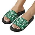 thumbnail image 5 of GZHJMY Stylish Slides for Women Men, Tropical Style Palm Leaves Soft Flexible Slip-on Sandals Slippers, 5 of 7