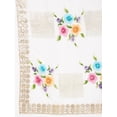 thumbnail image 2 of eloria Floral Off White Woman's Indian Ethnic Chunni, Dupatta, Stole, Scarf Shawl Wrap Gotta Patti, Tafata Silk, 2 of 4
