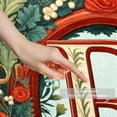 thumbnail image 3 of Letter R with Wreath Retro Pattern Entryway Rug, 2x3 Area Rug Indoor Door Mat Non-slip Washable Floor Carpet Rug for Bedroom Office Dining Room Bathroom, 3 of 7