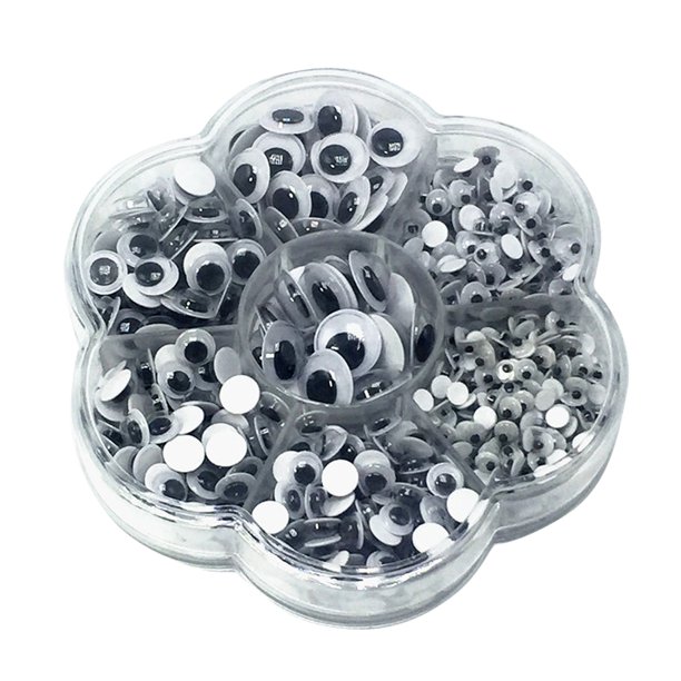 Matsuzay 700/1100 Uds. Tamaño surtido ojos de dibujos animados autoadhesivos niños DIY costura manualidades muñeca ondulado ojos de juguete de Tela de costura y artesanía Matsuzay HA3057-00B